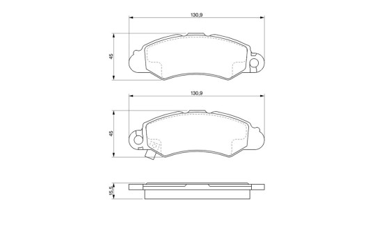 Brake Pad Set, disc brake BP943 Bosch, Image 8