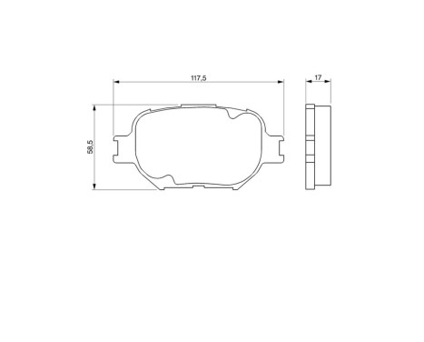 Brake Pad Set, disc brake BP946 Bosch, Image 6