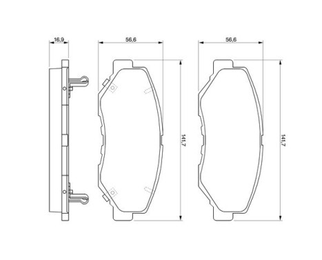 Brake Pad Set, disc brake BP947 Bosch, Image 7