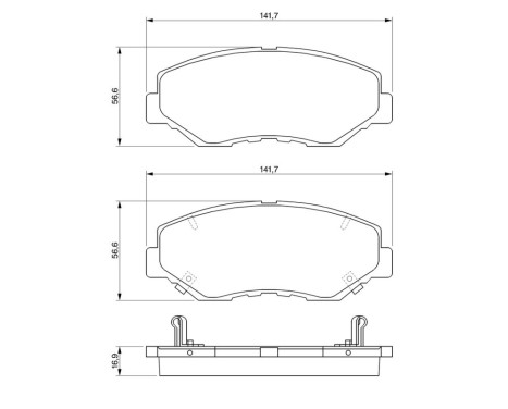Brake Pad Set, disc brake BP947 Bosch, Image 8