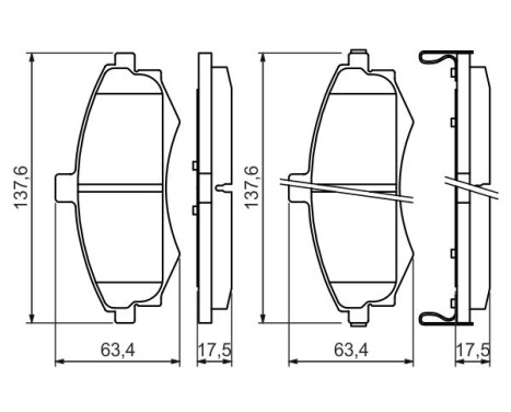 Brake Pad Set, disc brake BP948 Bosch, Image 5