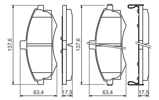 Brake Pad Set, disc brake BP948 Bosch, Image 5