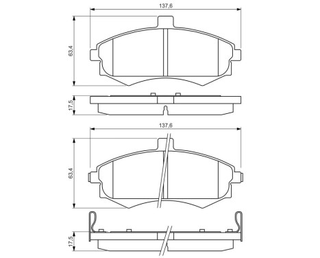 Brake Pad Set, disc brake BP948 Bosch, Image 6