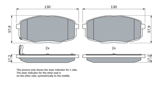 Brake Pad Set, disc brake BP949 Bosch, Image 5