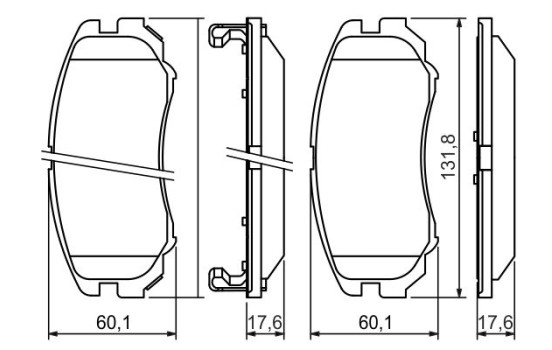 Brake Pad Set, disc brake BP953 Bosch, Image 5