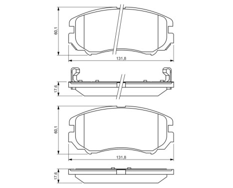 Brake Pad Set, disc brake BP953 Bosch, Image 6