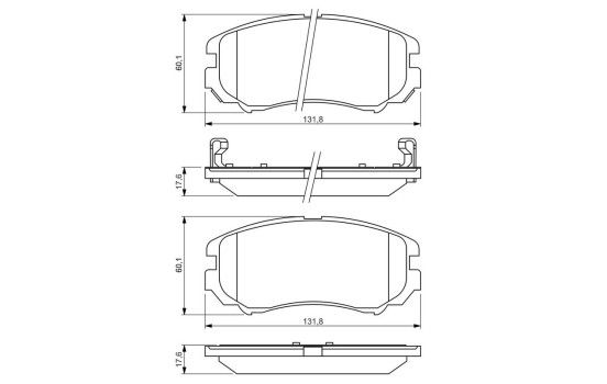 Brake Pad Set, disc brake BP953 Bosch, Image 6