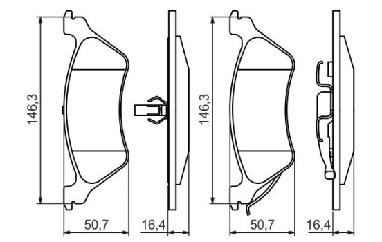 Brake Pad Set, disc brake BP954 Bosch, Image 5