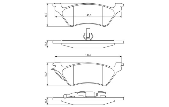 Brake Pad Set, disc brake BP954 Bosch, Image 6