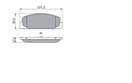 Brake Pad Set, disc brake BP955 Bosch, Image 5