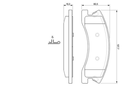 Brake Pad Set, disc brake BP961 Bosch, Image 5