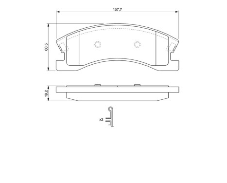 Brake Pad Set, disc brake BP961 Bosch, Image 6