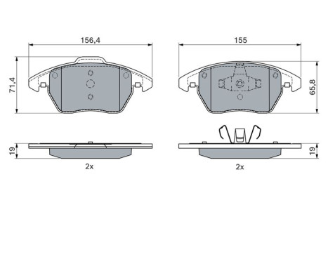 Brake Pad Set, disc brake BP963 Bosch, Image 5