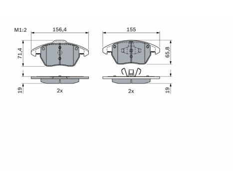 Brake Pad Set, disc brake BP963 Bosch, Image 5