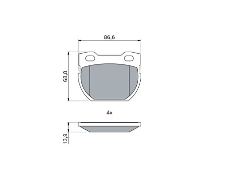 Brake Pad Set, disc brake BP965 Bosch, Image 5