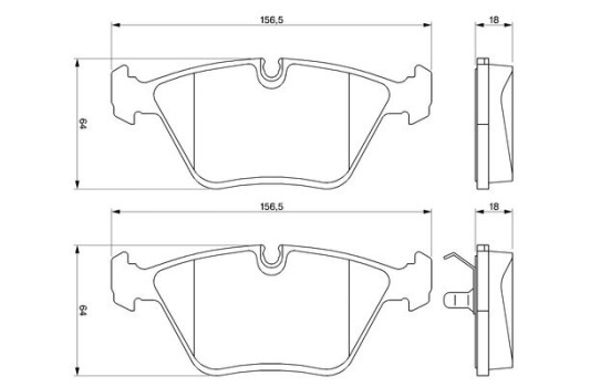 Brake Pad Set, disc brake BP966 Bosch, Image 5