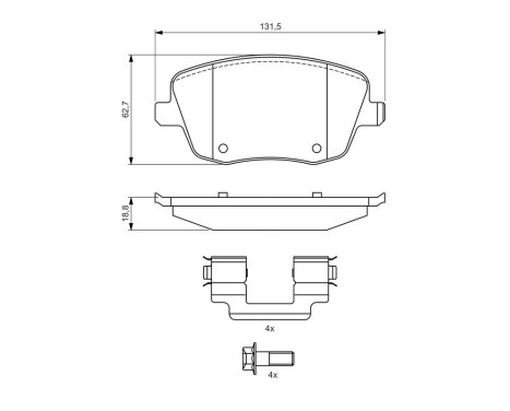Brake Pad Set, disc brake BP967 Bosch, Image 6