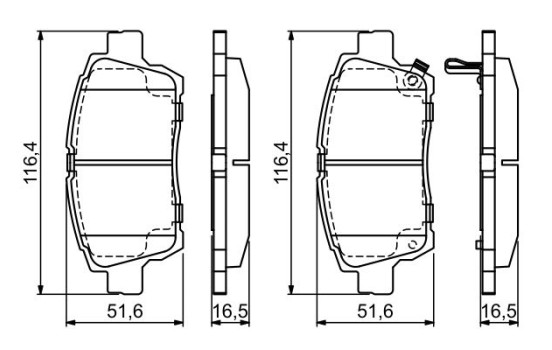 Brake Pad Set, disc brake BP970 Bosch, Image 5
