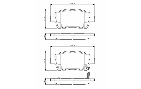 Brake Pad Set, disc brake BP970 Bosch, Image 6