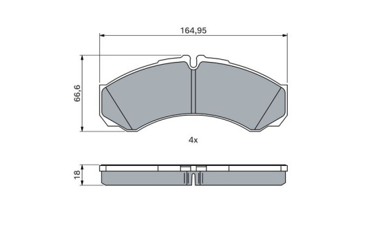 Brake Pad Set, disc brake BP972 Bosch, Image 5