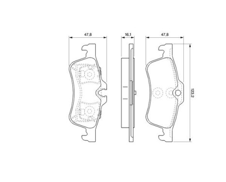 Brake Pad Set, disc brake BP973 Bosch, Image 5