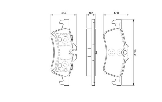 Brake Pad Set, disc brake BP973 Bosch, Image 5