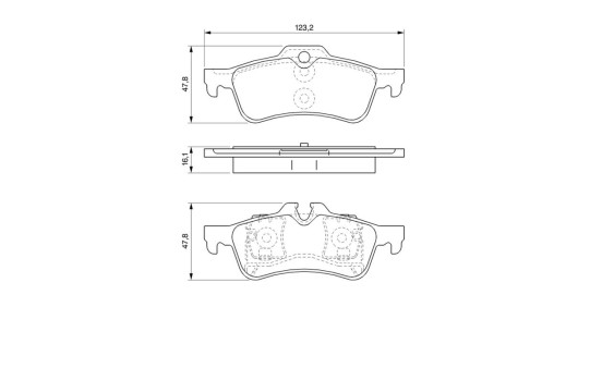 Brake Pad Set, disc brake BP973 Bosch, Image 6