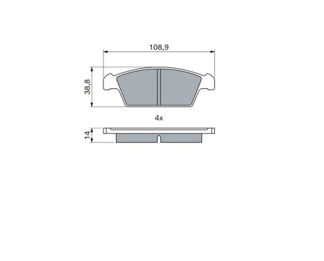 Brake Pad Set, disc brake BP976 Bosch, Image 5