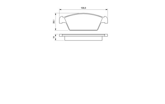 Brake Pad Set, disc brake BP976 Bosch, Image 6