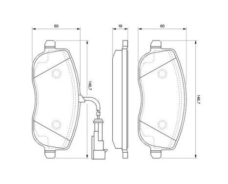 Brake Pad Set, disc brake BP978 Bosch, Image 7