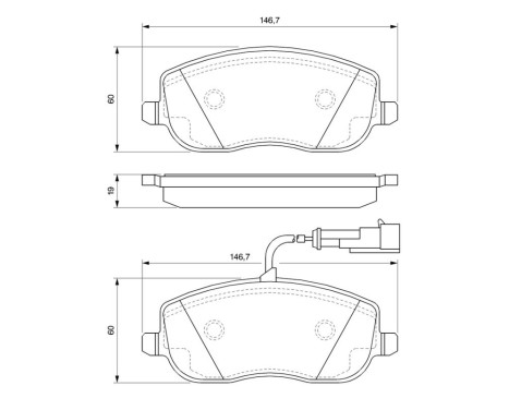 Brake Pad Set, disc brake BP978 Bosch, Image 8
