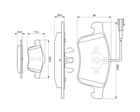 Brake Pad Set, disc brake BP981 Bosch, Image 5