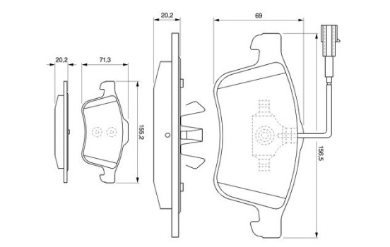 Brake Pad Set, disc brake BP981 Bosch, Image 4