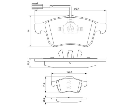 Brake Pad Set, disc brake BP981 Bosch, Image 6