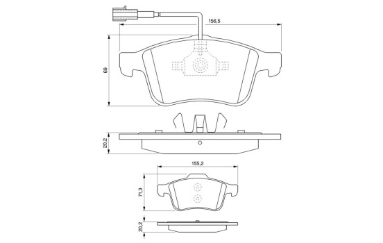 Brake Pad Set, disc brake BP981 Bosch, Image 6