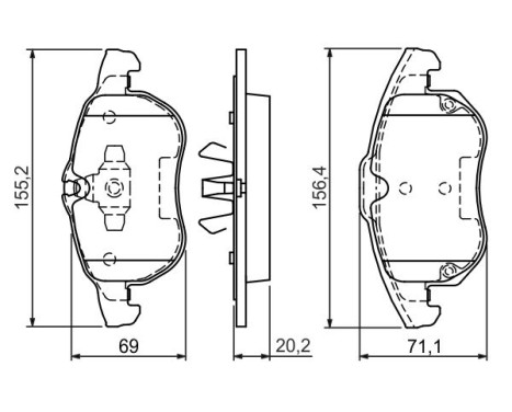 Brake Pad Set, disc brake BP983 Bosch, Image 7