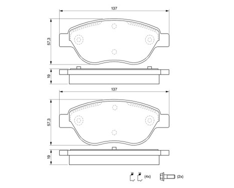 Brake Pad Set, disc brake BP984 Bosch, Image 6