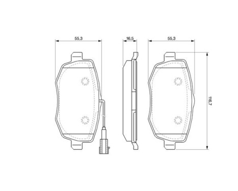 Brake Pad Set, disc brake BP985 Bosch, Image 5