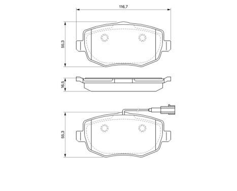 Brake Pad Set, disc brake BP985 Bosch, Image 6