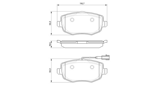 Brake Pad Set, disc brake BP985 Bosch, Image 6