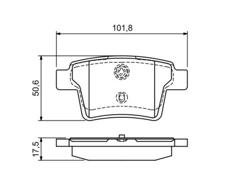 Brake Pad Set, disc brake BP986 Bosch, Image 5