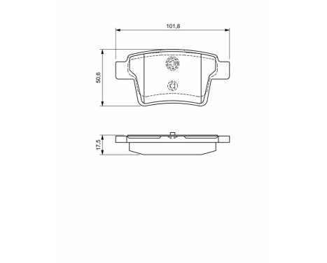 Brake Pad Set, disc brake BP986 Bosch, Image 6