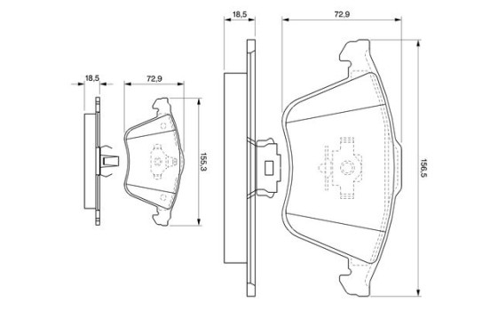 Brake Pad Set, disc brake BP987 Bosch, Image 5