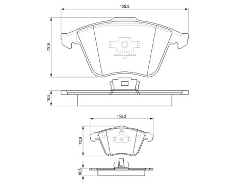 Brake Pad Set, disc brake BP987 Bosch, Image 6