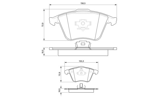 Brake Pad Set, disc brake BP987 Bosch, Image 6