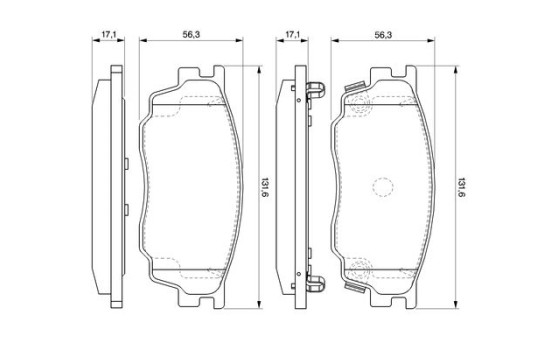 Brake Pad Set, disc brake BP988 Bosch, Image 5