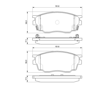 Brake Pad Set, disc brake BP988 Bosch, Image 6