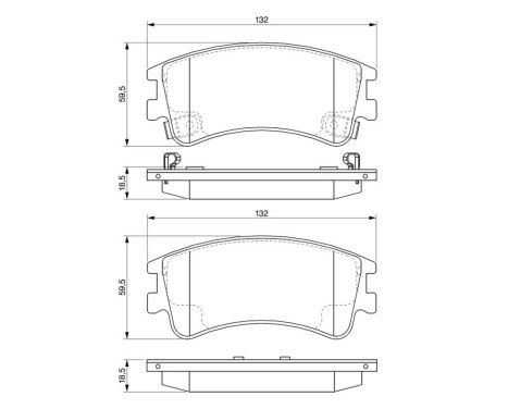 Brake Pad Set, disc brake BP989 Bosch, Image 6