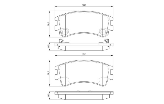 Brake Pad Set, disc brake BP989 Bosch, Image 6