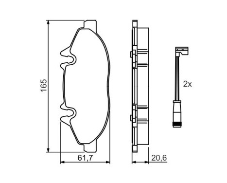 Brake Pad Set, disc brake BP991 Bosch, Image 5